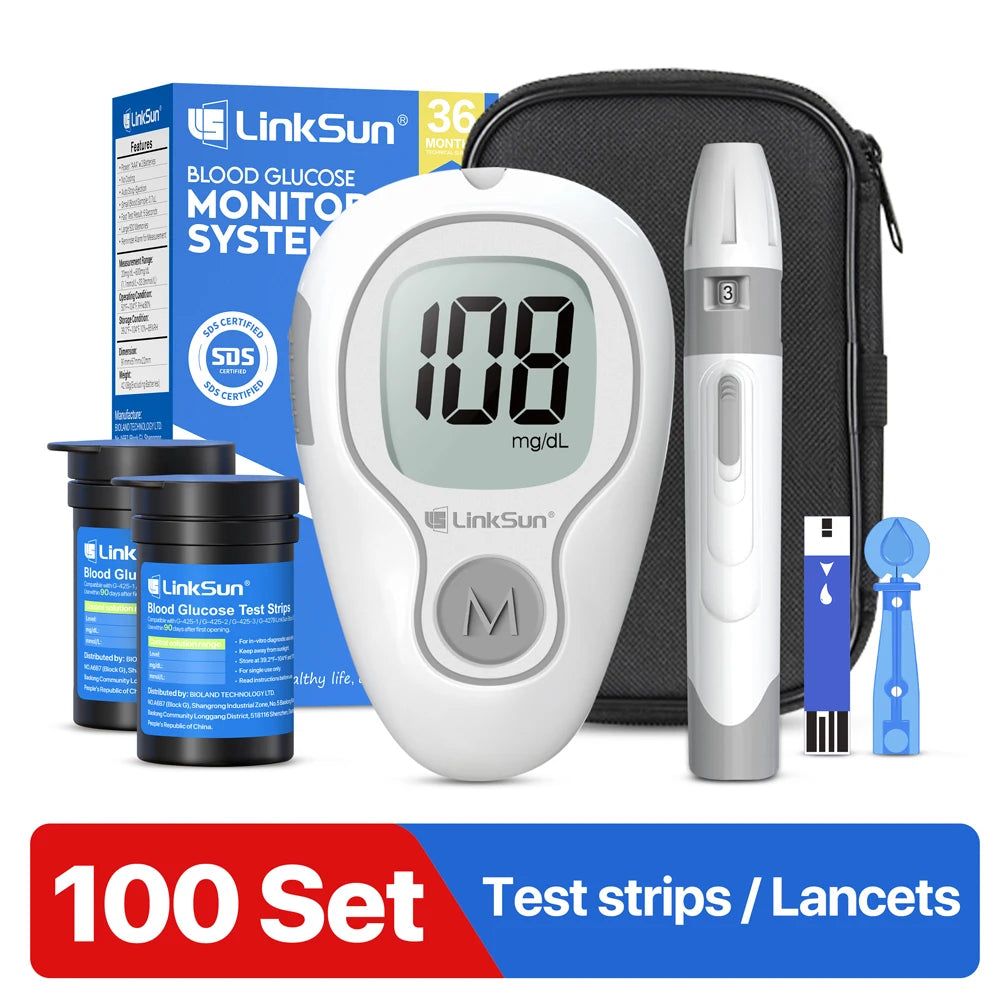 Blood Sugar Monitor With Test Strips