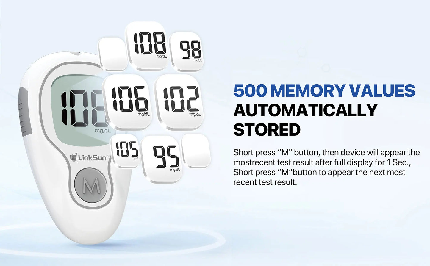 Blood Sugar Monitor With Test Strips